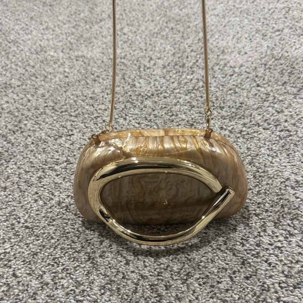 Gold clutch purse